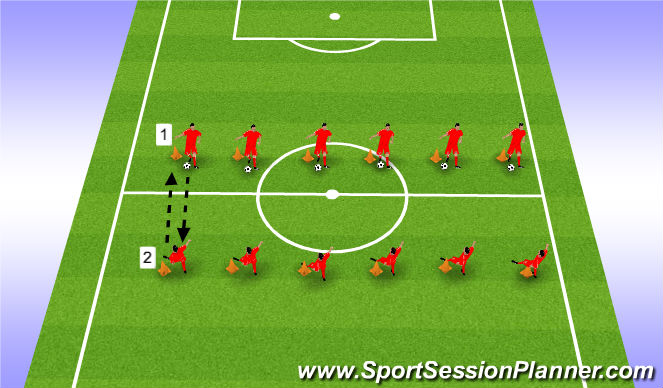 Football/Soccer Session Plan Drill (Colour): Drill