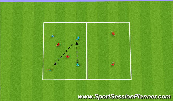 Football/Soccer Session Plan Drill (Colour): short passing