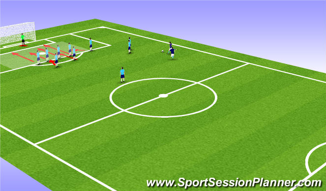 Football/Soccer Session Plan Drill (Colour): Animation 1
