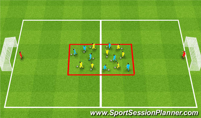 Football/Soccer Session Plan Drill (Colour): Tech/Skill