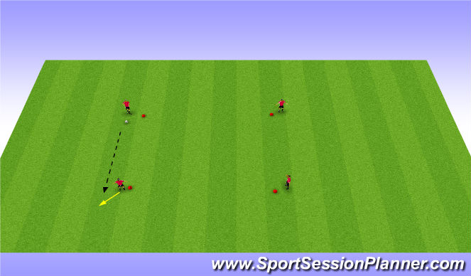 Football/Soccer Session Plan Drill (Colour): Warm Up P&R Tier 2