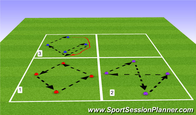 Football/Soccer Session Plan Drill (Colour): Passing Receiving