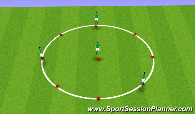 Football/Soccer Session Plan Drill (Colour): Run to free cone