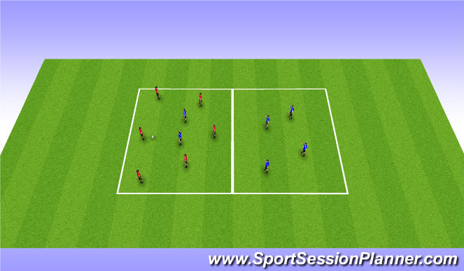 Football/Soccer Session Plan Drill (Colour): SSG Ball Retention