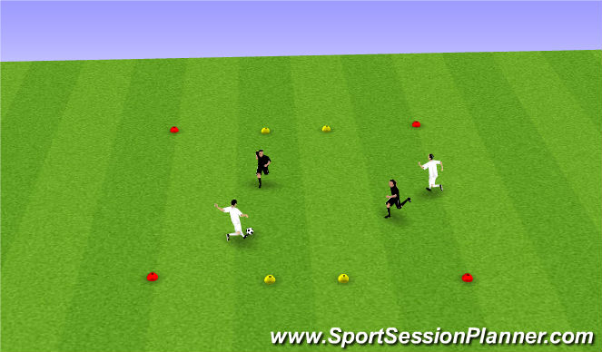 Football/Soccer Session Plan Drill (Colour): 2v2 Games