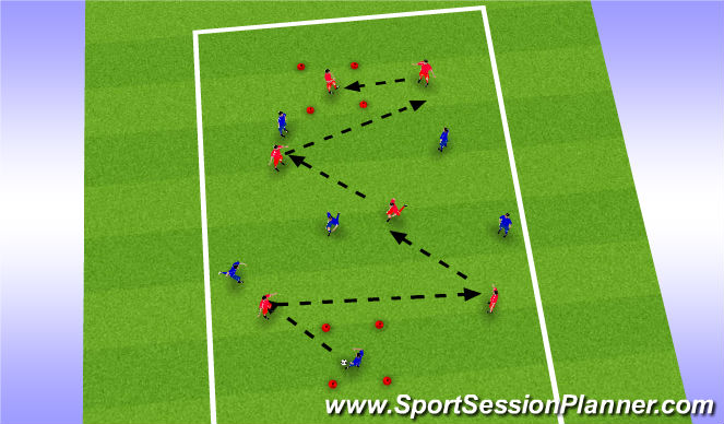 Football/Soccer Session Plan Drill (Colour): Opposed Possession Practice AJ