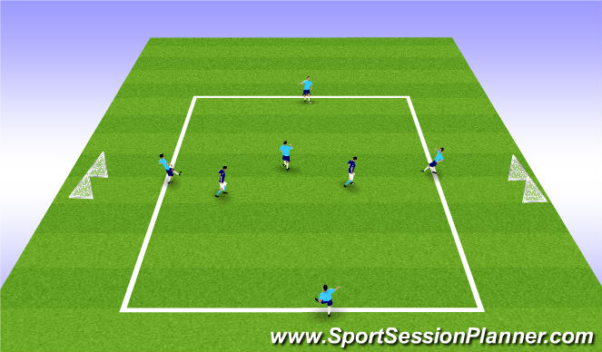 Football/Soccer Session Plan Drill (Colour): 5v2 w/ Transition