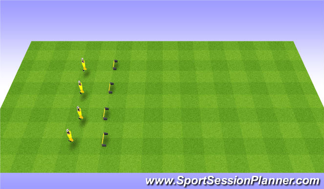 Football/Soccer Session Plan Drill (Colour): Introduction to high balls