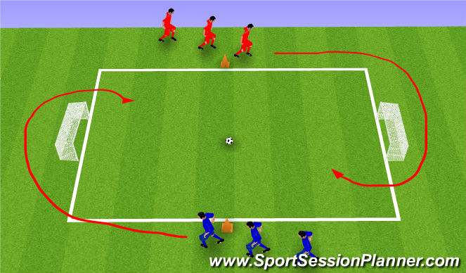Football/Soccer Session Plan Drill (Colour): Week 6