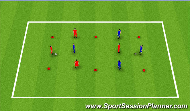 Football/Soccer Session Plan Drill (Colour): Stage 1: 3v1 Rondo