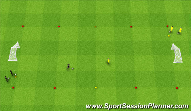 Football/Soccer Session Plan Drill (Colour): Valencia 1v1 (small goals)