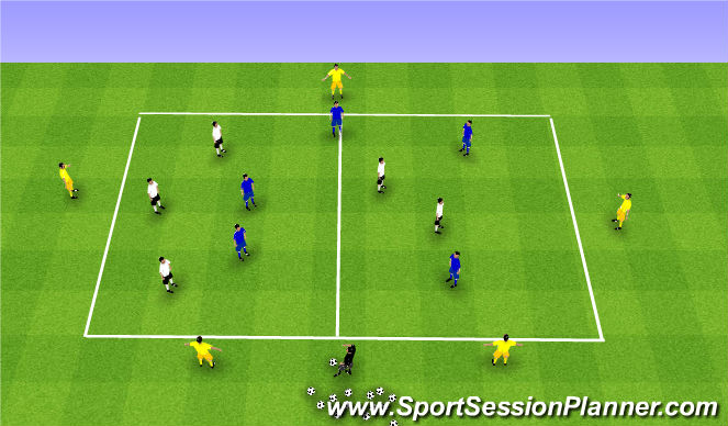 Football/Soccer Session Plan Drill (Colour): Transition Possession Game