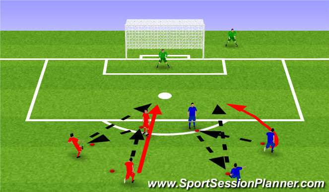 Football/Soccer Session Plan Drill (Colour): Passing 1