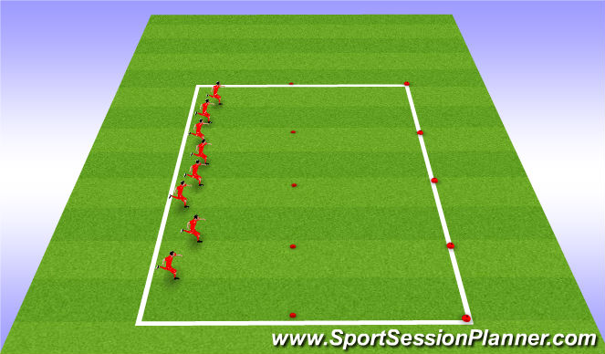Football/Soccer Session Plan Drill (Colour): Warm Up