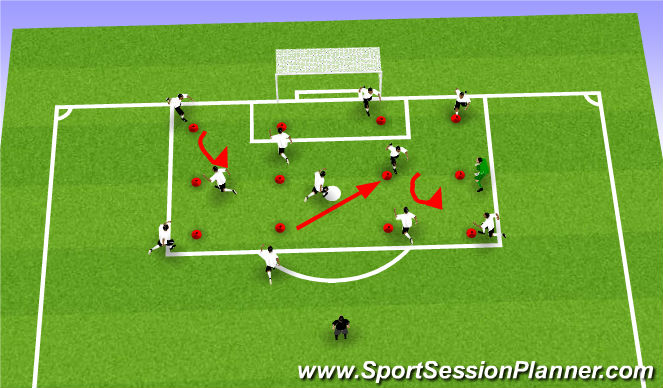 Football/Soccer Session Plan Drill (Colour): Phase 2 Warm Up (Neural Prep)