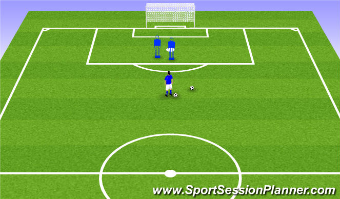 Football/Soccer Session Plan Drill (Colour): In front