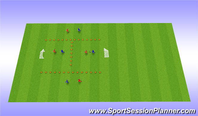 Football/Soccer Session Plan Drill (Colour): Scrimmage - Positional understanding