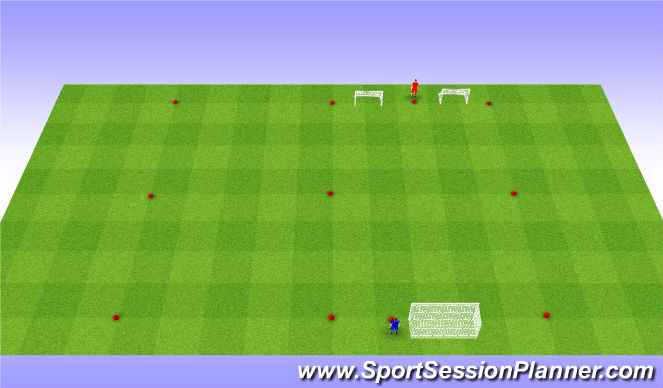 Football/Soccer Session Plan Drill (Colour): Duelvorm 1