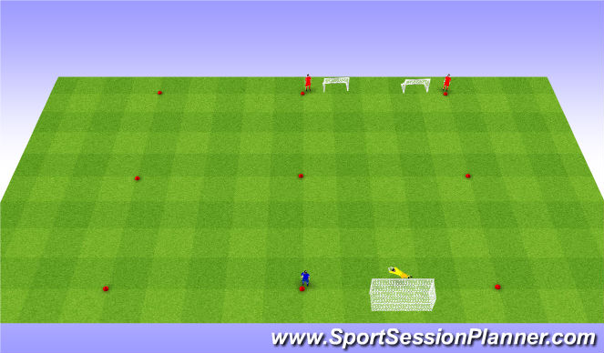 Football/Soccer Session Plan Drill (Colour): Duelvorm 2