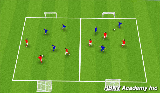 Football/Soccer Session Plan Drill (Colour): Small sided tournament