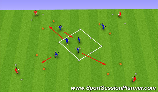 Football/Soccer Session Plan Drill (Colour): Lay out