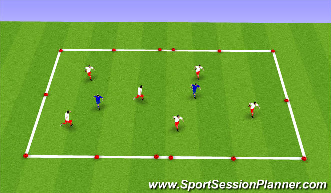 Football/Soccer Session Plan Drill (Colour): Warm-up/Activator