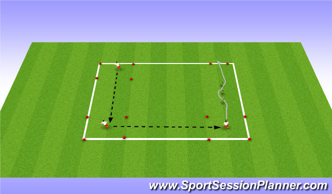 Football/Soccer Session Plan Drill (Colour): passing