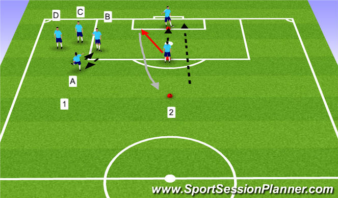 Football/Soccer Session Plan Drill (Colour): Passing