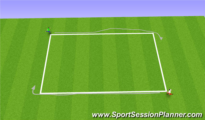 Football/Soccer Session Plan Drill (Colour): carch me if you can