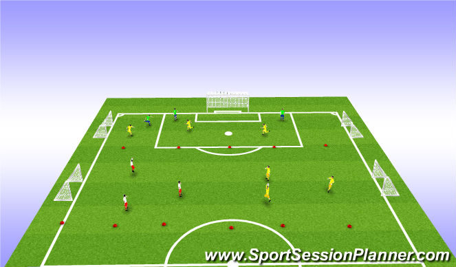 Football/Soccer Session Plan Drill (Colour): Handball