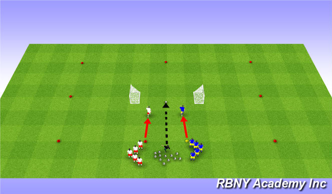 Football/Soccer Session Plan Drill (Colour): Reverse Goals