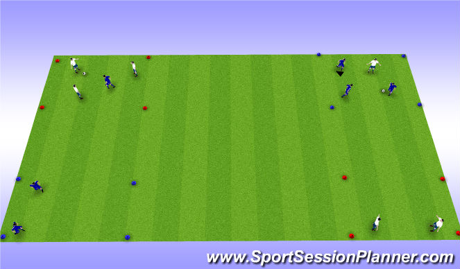 Football/Soccer Session Plan Drill (Colour): Skill Practice