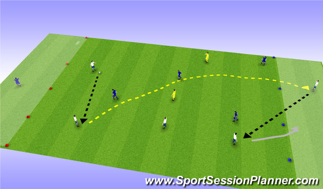 Football/Soccer Session Plan Drill (Colour): Game Related Practice