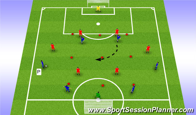 Football/Soccer Session Plan Drill (Colour): Screen 3