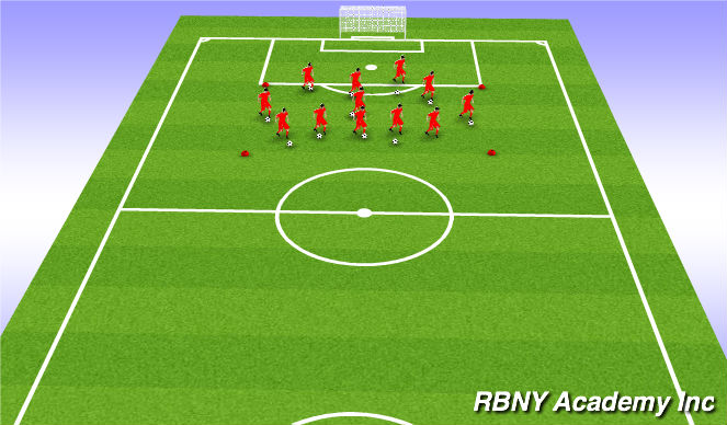 Football/Soccer Session Plan Drill (Colour): warm  up