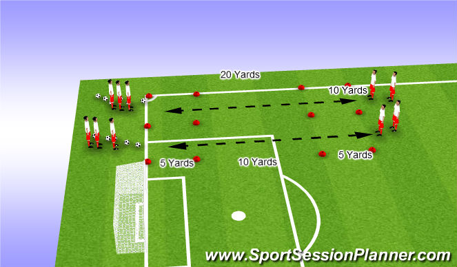 Football/Soccer Session Plan Drill (Colour): Skill Practise 2