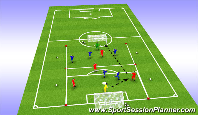 Football/Soccer Session Plan Drill (Colour): King Louie
