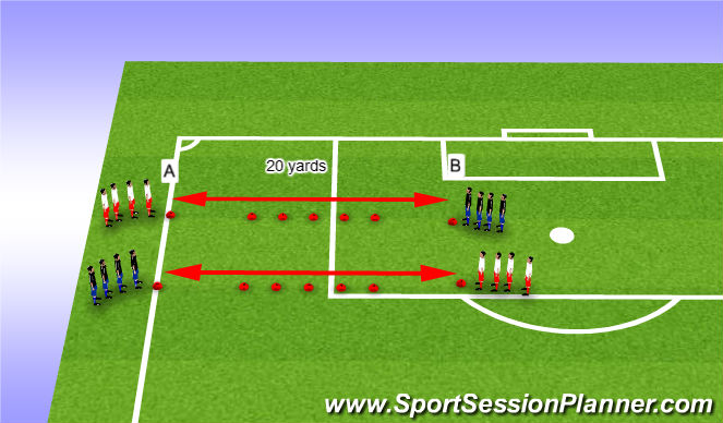 Football/Soccer Session Plan Drill (Colour): Skill Practise 1