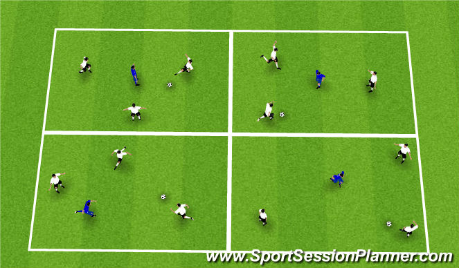 Football/Soccer Session Plan Drill (Colour): Rondo