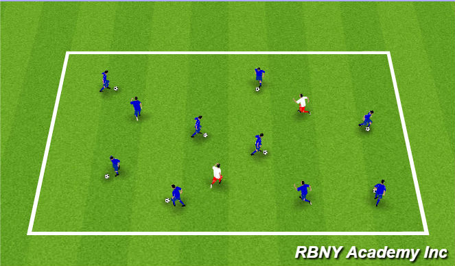 Football/Soccer Session Plan Drill (Colour): Ball Thief