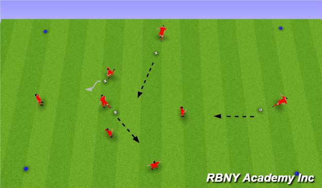 Football/Soccer Session Plan Drill (Colour): Warm Up - Day1