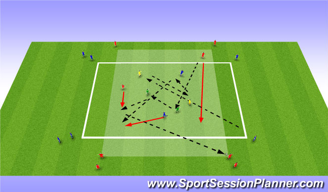 Football/Soccer Session Plan Drill (Colour): Warm up