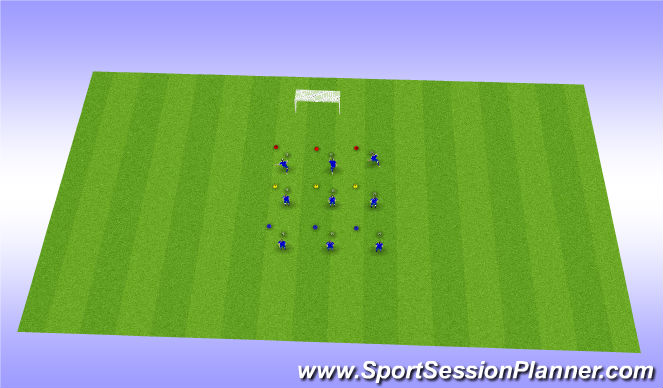 Football/Soccer Session Plan Drill (Colour): Power Shooting
