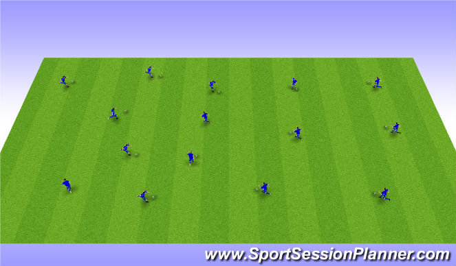 Football/Soccer Session Plan Drill (Colour): Ball Manipulation