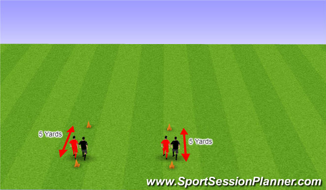 Football/Soccer Session Plan Drill (Colour): Walk/jog