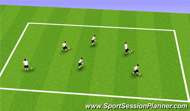 Football/Soccer Session Plan Drill (Colour): Juggling
