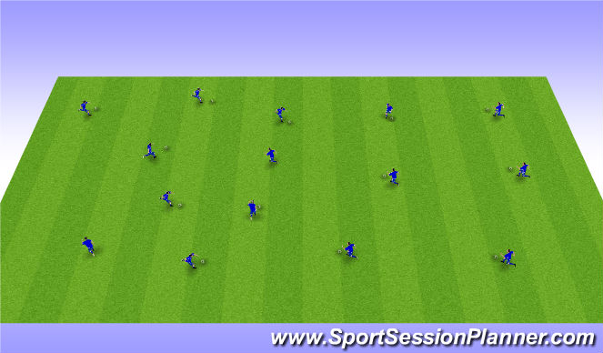 Football/Soccer Session Plan Drill (Colour): Ball Manipulation
