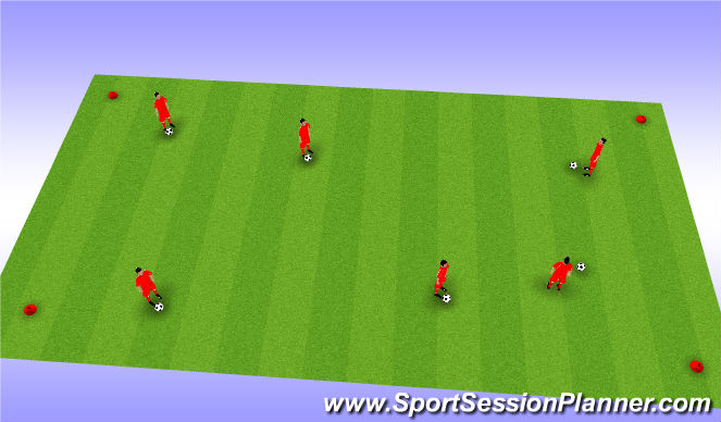 Football/Soccer Session Plan Drill (Colour): Ball Mastery
