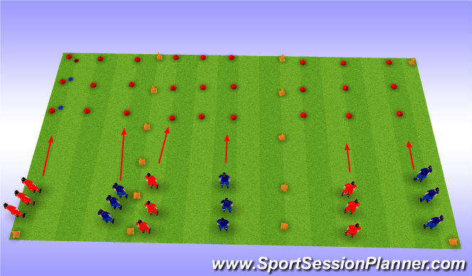 Football/Soccer Session Plan Drill (Colour): Tic-Tac-Toe