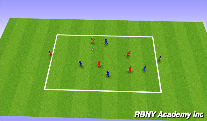 Football/Soccer Session Plan Drill (Colour): Conditioned game - Targets